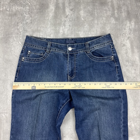 Bandolino Jeans Women 12 Rhinestone Pockets High Rise Boot Cut Tatum 2000s Y2K - Picture 11 of 12